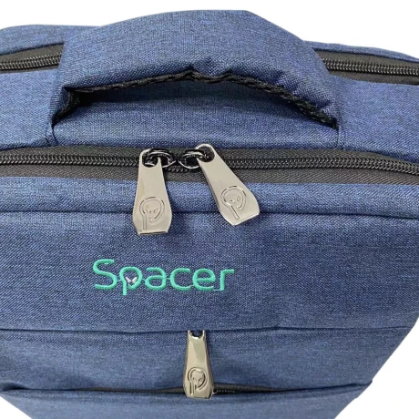 RUCSAC SPACER NEW YORK BLUE, pt. notebook de max. 17&quot;,2 compartimente, buzunar frontal, compartiment travel, troler strap, waterproof,  poliester, albastru, &quot; NEW-YORK-BL&quot;, 45506981 &quot;SPBP-NEW-YORK-BL&quot;