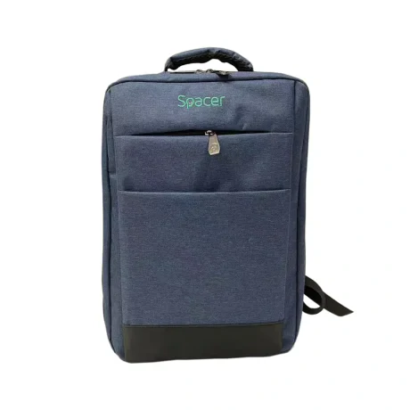RUCSAC SPACER NEW YORK BLUE, pt. notebook de max. 17&quot;,2 compartimente, buzunar frontal, compartiment travel, troler strap, waterproof,  poliester, albastru, &quot; NEW-YORK-BL&quot;, 45506981 &quot;SPBP-NEW-YORK-BL&quot;