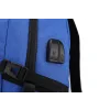 RUCSAC SPACER, pt. notebook de max. 15.6", 2 compartimente, buzunar frontal, buzunar lateral x 2, blocare fermoar, USB 2.0 (M)(pt. acces la Power Bank), Jack 3.5 mm (pt. acces la casti), waterproof,  poliester, albastru, "Duke",  "SPBP-DUKE-BL"