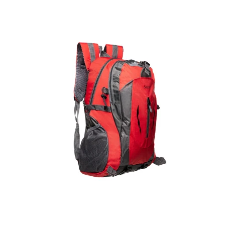 RUCSAC SPACER, pt. notebook de max. 15.6&quot;, 2 compartimente, buzunar frontal x 2, buzunar lateral x 2,  nylon, rosu/gri, &quot;Rio&quot;,  &quot;SPB-RIO-RED&quot;