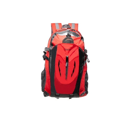 RUCSAC SPACER, pt. notebook de max. 15.6&quot;, 2 compartimente, buzunar frontal x 2, buzunar lateral x 2,  nylon, rosu/gri, &quot;Rio&quot;,  &quot;SPB-RIO-RED&quot;