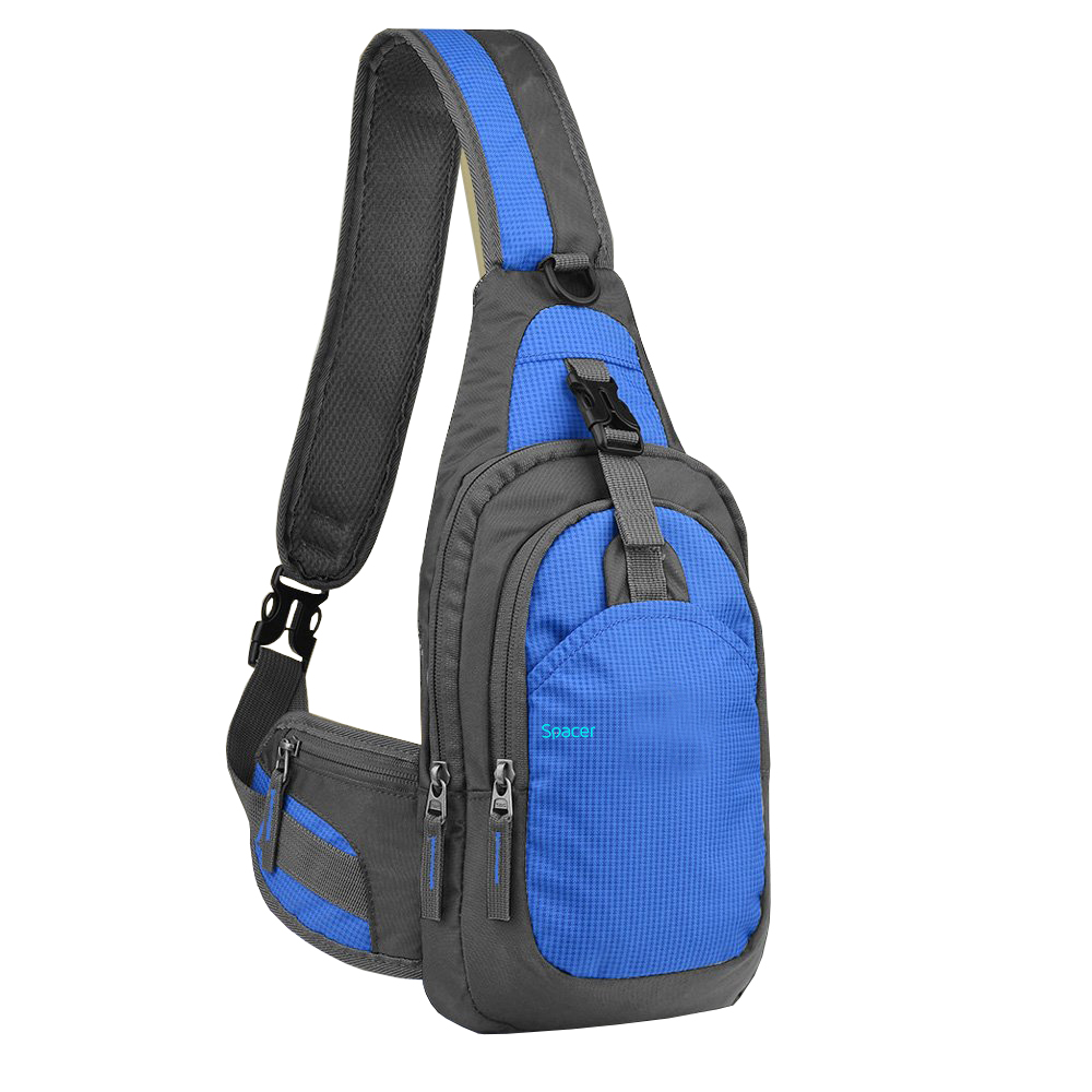 RUCSAC SPACER Sling, nylon,1 bretea, 2 compartimente principale,1 buzunar frontal,1 buzunar lateral, 35x18x7cm, water resistant, blue, "SPB-SLING-BLUE" thumb