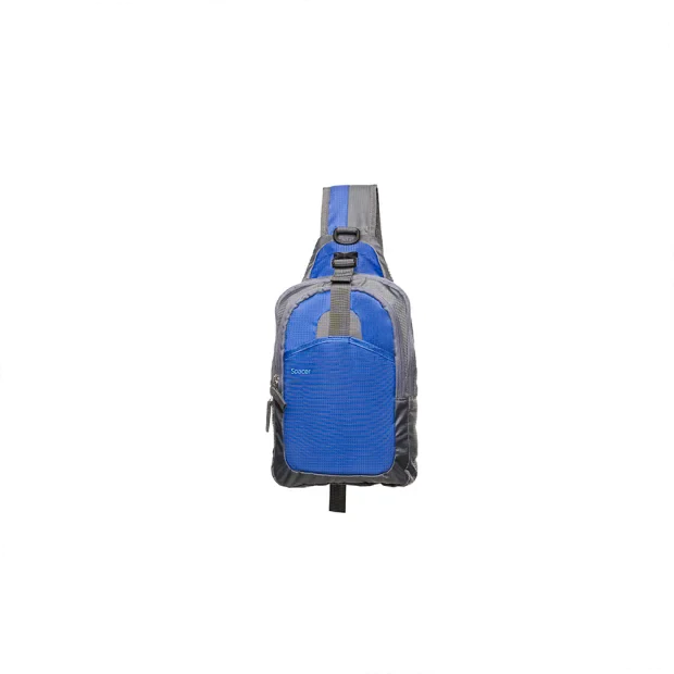 RUCSAC SPACER Sling, nylon,1 bretea, 2 compartimente principale,1 buzunar frontal,1 buzunar lateral, 35x18x7cm, water resistant, blue, &quot;SPB-SLING-BLUE&quot;