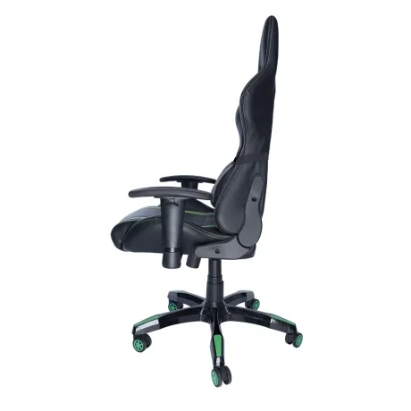 SCAUN GAMING SPACER imitatie piele, black &amp; green, brate ajustabile, greutate max. 120kg, dimensiuni 69.5*77.5*126~132cm &quot;SPCH-TRINITY-GRN&quot;/45505852