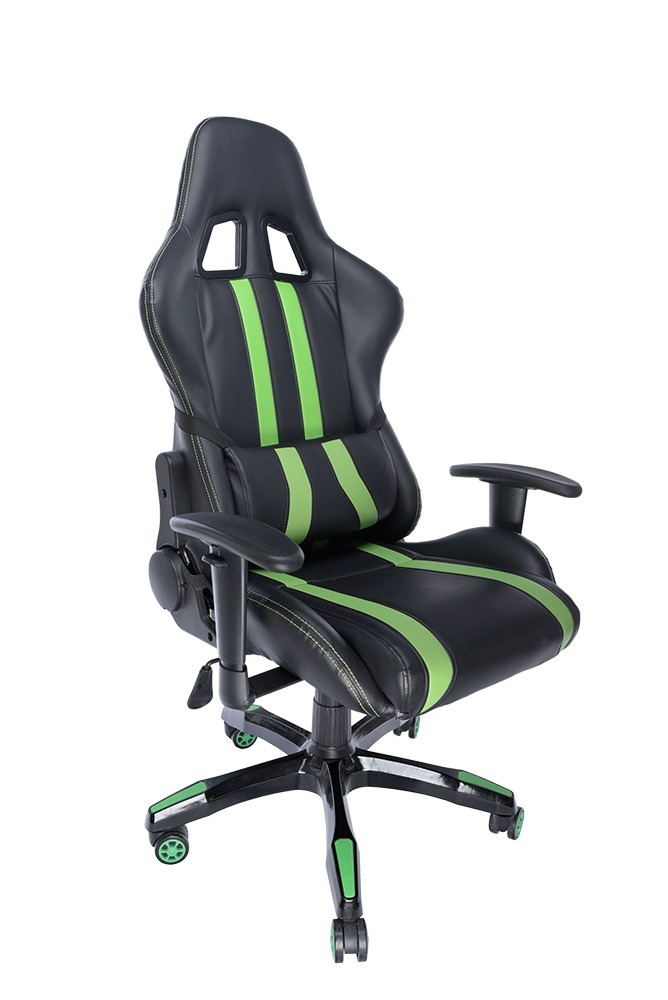 SCAUN GAMING SPACER imitatie piele, black & green, brate ajustabile, greutate max. 120kg, dimensiuni 69.5*77.5*126~132cm "SPCH-TRINITY-GRN"/45505852 thumb