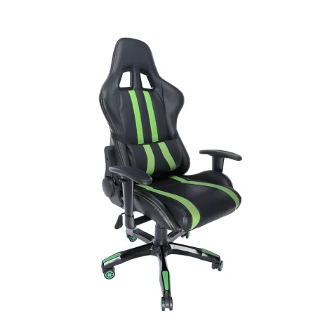 SCAUN GAMING SPACER imitatie piele, black &amp; green, brate ajustabile, greutate max. 120kg, dimensiuni 69.5*77.5*126~132cm &quot;SPCH-TRINITY-GRN&quot;/45505852