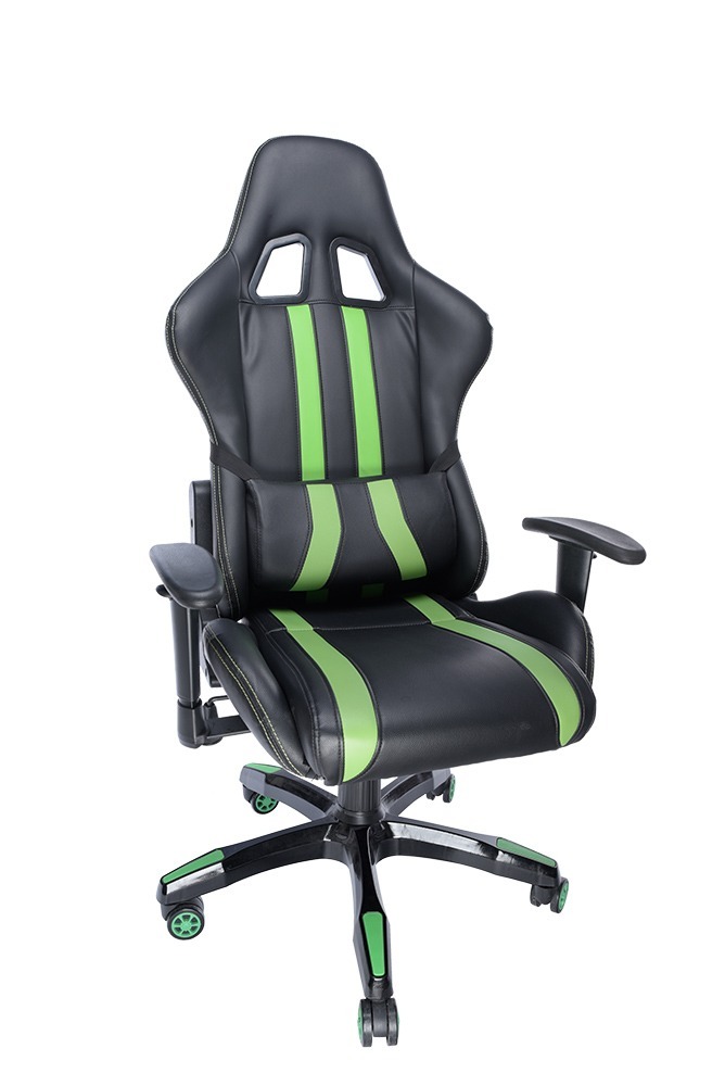 SCAUN GAMING SPACER imitatie piele, black & green, brate ajustabile, greutate max. 120kg, dimensiuni 69.5*77.5*126~132cm "SPCH-TRINITY-GRN"/45505852 thumb