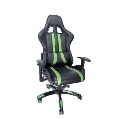 SCAUN GAMING SPACER imitatie piele, black &amp; green, brate ajustabile, greutate max. 120kg, dimensiuni 69.5*77.5*126~132cm &quot;SPCH-TRINITY-GRN&quot;/45505852
