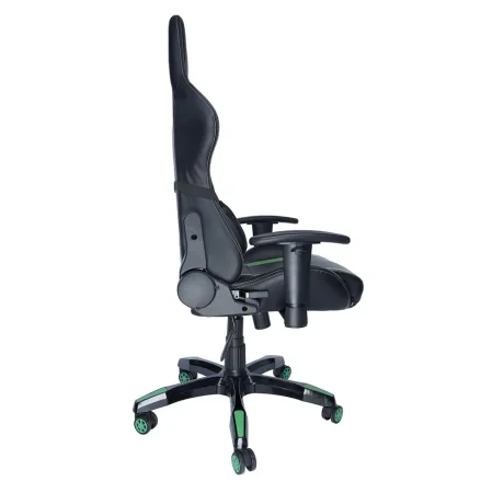 SCAUN GAMING SPACER imitatie piele, black &amp; green, brate ajustabile, greutate max. 120kg, dimensiuni 69.5*77.5*126~132cm &quot;SPCH-TRINITY-GRN&quot;/45505852