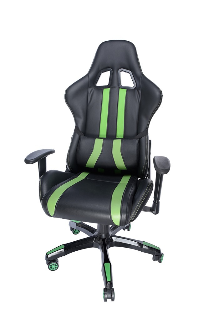 SCAUN GAMING SPACER imitatie piele, black & green, brate ajustabile, greutate max. 120kg, dimensiuni 69.5*77.5*126~132cm "SPCH-TRINITY-GRN"/45505852 thumb