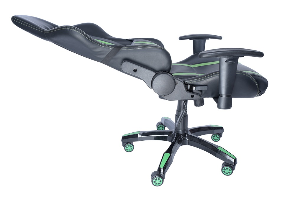 SCAUN GAMING SPACER imitatie piele, black & green, brate ajustabile, greutate max. 120kg, dimensiuni 69.5*77.5*126~132cm "SPCH-TRINITY-GRN"/45505852 thumb