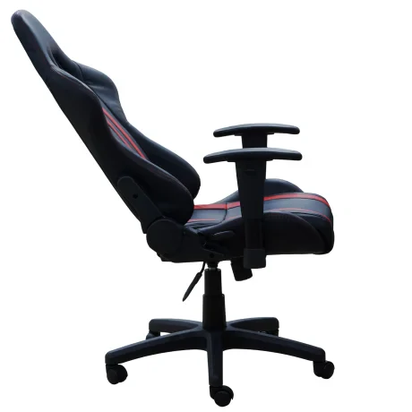 SCAUN GAMING SPACER imitatie piele, black &amp; red, brate ajustabile, greutate max. 120kg, dimensiuni 69.5*77.5*126~132cm &quot;SPCH-TRINITY-RED&quot;