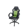 SCAUN GAMING SPACER imitatie piele &amp; material textil, black &amp; green, greutate max. 120kg, dimensiuni 59*70*106~114cm &quot;SPCH-CHAMP-GRN&quot;