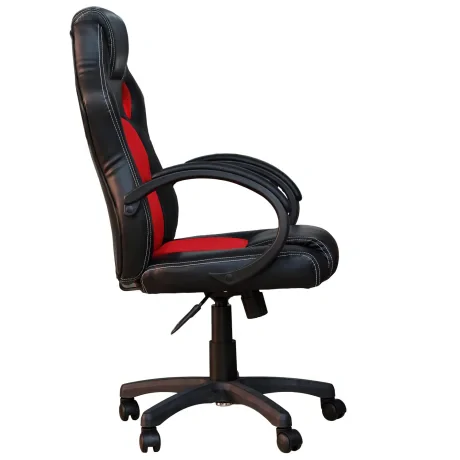 SCAUN GAMING SPACER imitatie piele &amp; material textil, black &amp; red, greutate max. 120kg, dimensiuni 59*70*106~114cm "SPCH-CHAMP-RED"