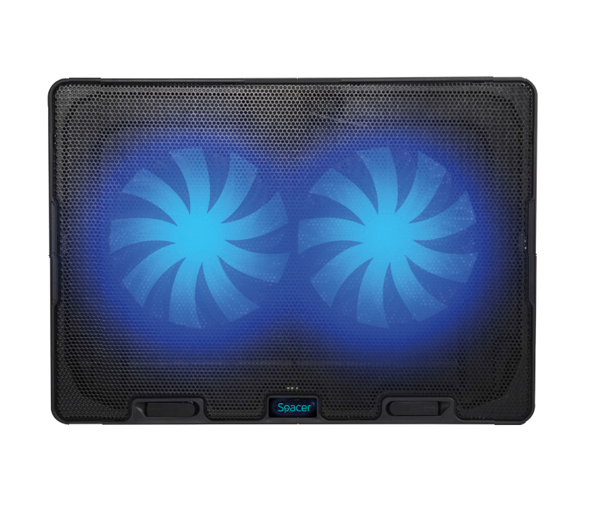 STAND SPACER notebook 17" -Gaming-2F,sita metal, 2xfan 14cm cu turatie reglabila intre 800 si 1200rpm, Ajustabil pe inaltime 5 trepte, Airflow 63cfm,  black, Nivel zgomot 20dBA, Include TV 0.8ron, "SPNS-Gaming-2F" thumb