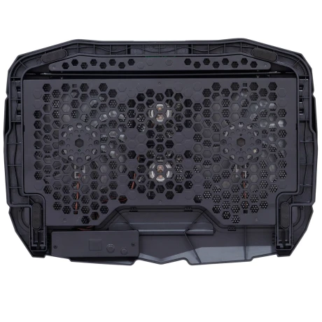 STAND SPACER notebook Gaming 17&quot;,sita metal,Airflow: 72CFM, 2xfan 12.5cm, 2xfan 7cm cu led albastru, black, &quot;SPS-Gaming&quot;