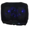 STAND SPACER notebook Gaming 17&quot;,sita metal,Airflow: 72CFM, 2xfan 12.5cm, 2xfan 7cm cu led albastru, black, &quot;SPS-Gaming&quot;