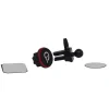 SUPORT auto magnetic SPACER pt. SmartPhone, fixare in ventilatie prin CLIPS, Magnetic, 4 SuperMagneti N50, rotire 360 grade, negru, &quot;SPCH-MAG-CLIPS&quot;