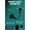 SUPORT auto SPACER pt. SmartPhone, fixare pe bord sau geam, cu ventuza, magnetic, flexibil, rotire 360 grade, black, &quot;SPT-MCH&quot;