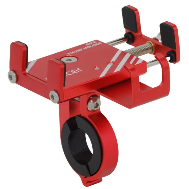 SUPORT Bicicleta SPACER pt. SmartPhone, fixare de ghidon, Metalic, rosu, cheie de montare,  &quot;SPBH-METAL-RED&quot;