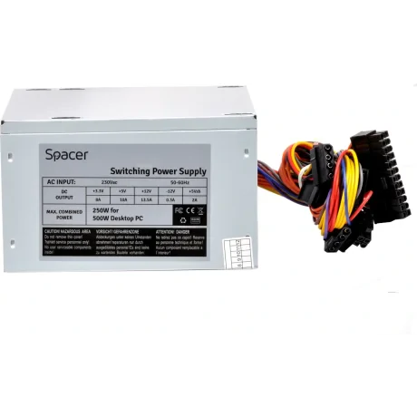 SURSA SPACER 500, 250W for 500 Desktop PC, fan 120mm, Switch ON/OFF "SPS-ATX-500-V12",