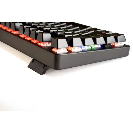 TASTATURA MECANICA SPACER USB IMMORTAL, switch-uri mecanice albastre, 50 mil. apasari, 87 taste, anti-ghosting 28 taste, anti-spill, black, &quot;SPKB-MK-IMMORTAL&quot;   (include TV 0.8lei)