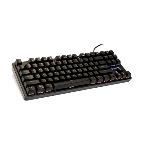 TASTATURA MECANICA SPACER USB IMMORTAL, switch-uri mecanice albastre, 50 mil. apasari, 87 taste, anti-ghosting 28 taste, anti-spill, black, &quot;SPKB-MK-IMMORTAL&quot;   (include TV 0.8lei)