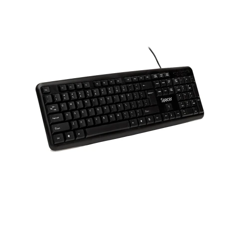 TASTATURA SPACER USB, 104 taste, anti-spill, black, &quot;SPKB-520&quot;