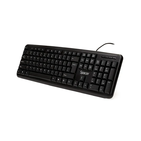 TASTATURA SPACER USB, 104 taste, anti-spill, black, &quot;SPKB-520&quot;