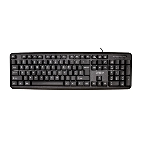 TASTATURA SPACER USB, 104 taste, anti-spill, black, &quot;SPKB-S62&quot;/45505855