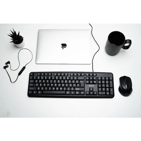 TASTATURA SPACER USB, 104 taste, anti-spill, black, &quot;SPKB-S62&quot;/45505855