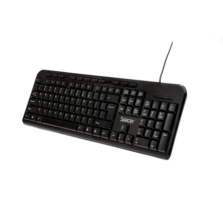 TASTATURA SPACER USB, multimedia, 104 taste + 11 taste multimedia, anti-spill, black, &quot;SPKB-169&quot; 45504123