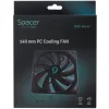 VENTILATOR SPACER PC 140x140x25 mm, Hydraulic Bearing, 67.6CFM, conector 3-pin, no LED,  black "SPFC-140-3P"