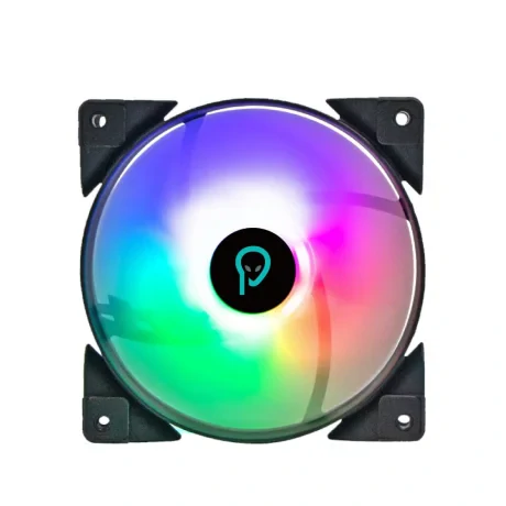 VENTILATOR SPACER PC Silent 120x120x25 mm ARGB light cu diferite setari ale jocului de culori, posibilitate conectare fan hub, Hydraulic Bearing, 39CFM, conector 3-pin "SPFC-120-3P-RGB"