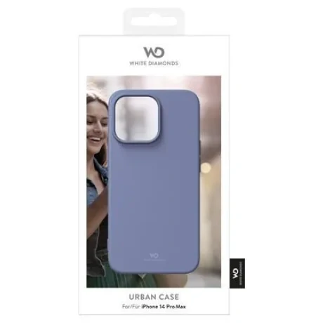 Husa Cover Silicon White Diamonds Urban Case pentru iPhone 14 Pro Max Albastru
