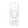 Husa Cover Karl Lagerfeld Magsafe With Ring Karl&amp;Choupette Bodies LOGO pentru iPhone 14 Plus Transparent