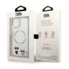 Husa Cover Karl Lagerfeld Magsafe With Ring Karl&amp;Choupette Bodies LOGO pentru iPhone 14 Plus Transparent