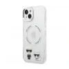 Husa Cover Karl Lagerfeld Magsafe With Ring Karl&amp;Choupette Bodies LOGO pentru iPhone 14 Plus Transparent