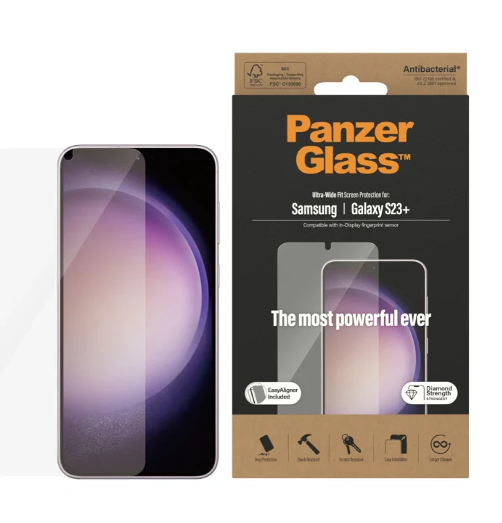Folie Sticla Panzer pentru Samsung Galaxy S22 Plus/S23 Plus Transparent thumb
