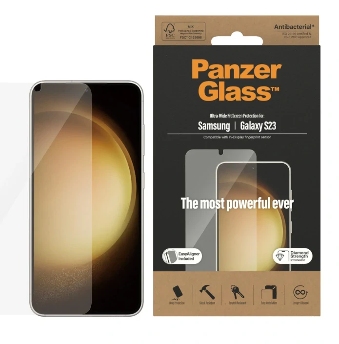 Folie Sticla Panzer pentru Samsung Galaxy S22/S23 Transparent thumb