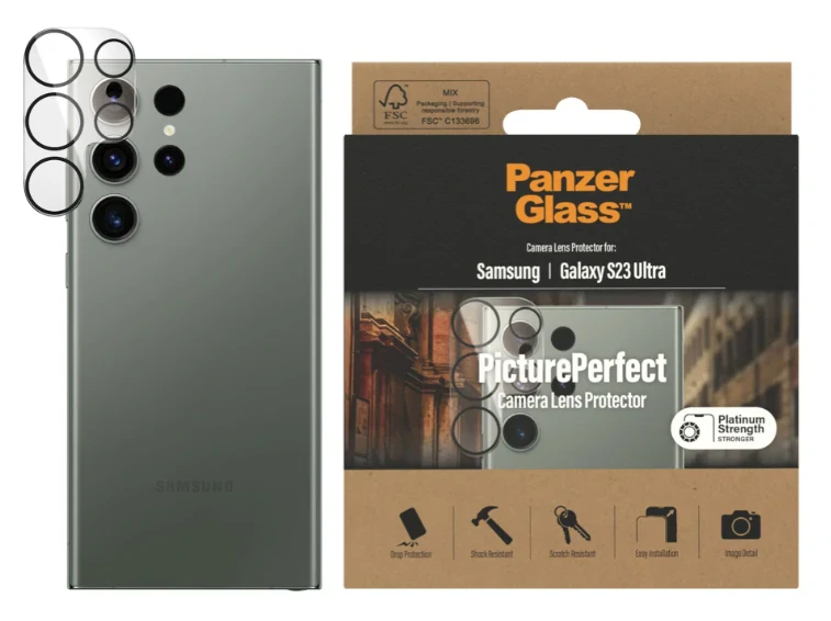 Folie Protectie Sticla Camera Panzer pentru Samsung Galaxy S23 Ultra thumb