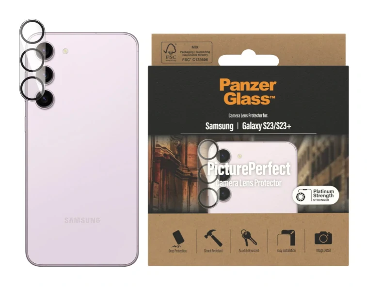 Folie Protectie Sticla Camera Panzer pentru Samsung Galaxy S23/S23 Plus thumb