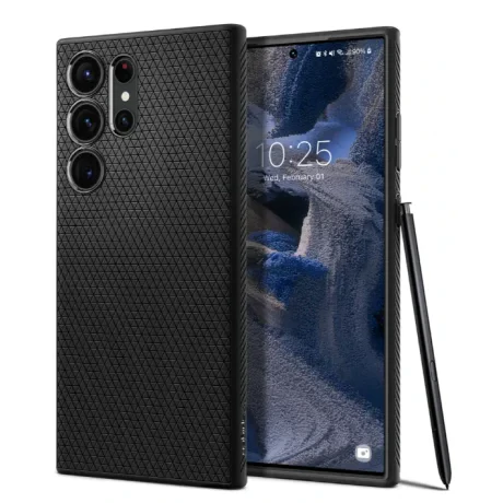 Husa Silicon Samsung Galaxy S23 Ultra Liquid Air Spigen Negru