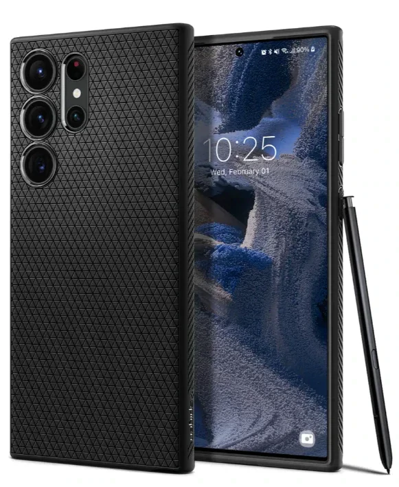 Husa Silicon Samsung Galaxy S23 Ultra Liquid Air Spigen Negru