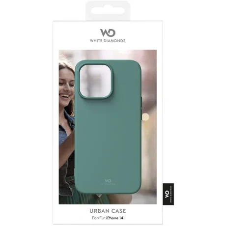 Husa Cover Silicon White Diamonds Urban Case pentru iPhone 14 Plus Verde