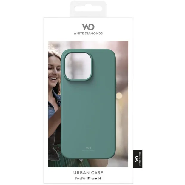 Husa Cover Silicon White Diamonds Urban Case pentru iPhone 14 Plus Verde