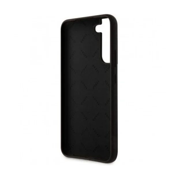Husa Cover Guess Silicone Vintage Gold Logo pentru Samsung Galaxy S23 Black