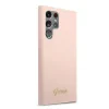 Husa Cover Guess Silicone Metal Logo pentru Samsung Galaxy S23 Ultra Pink