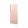 Husa Cover Guess Silicone Metal Logo pentru Samsung Galaxy S23 Pink