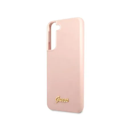 Husa Cover Guess Silicone Metal Logo pentru Samsung Galaxy S23 Pink